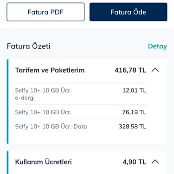 Türk Telekom Selfy 10+10 GB Planımda 680 TL Fatura, Hatalı Ücretlendirme Şikayeti