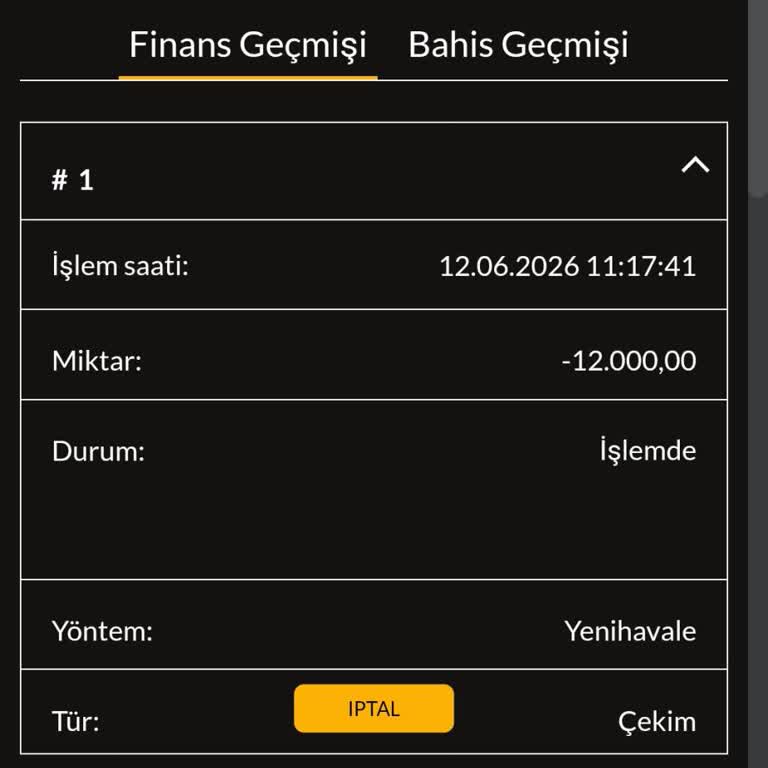 12.000 TL Çekim Talebinin Üç Gün Boyunca İşlemde Kalması Ve Müşteri Hizmetlerine Ulaşılamaması