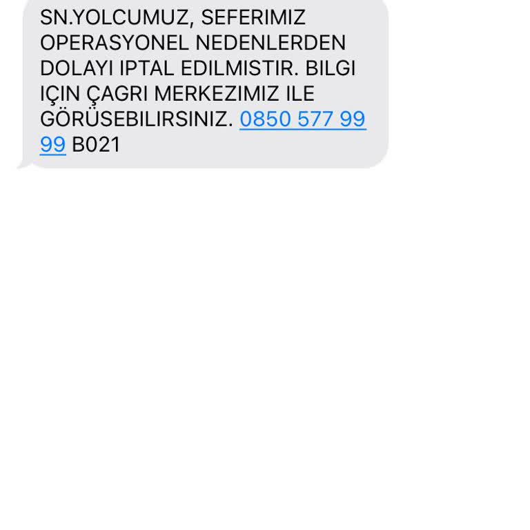 İptal Edilen Ankara-Çorum Otobüs Seferi İçin 350 TL Hemen İade