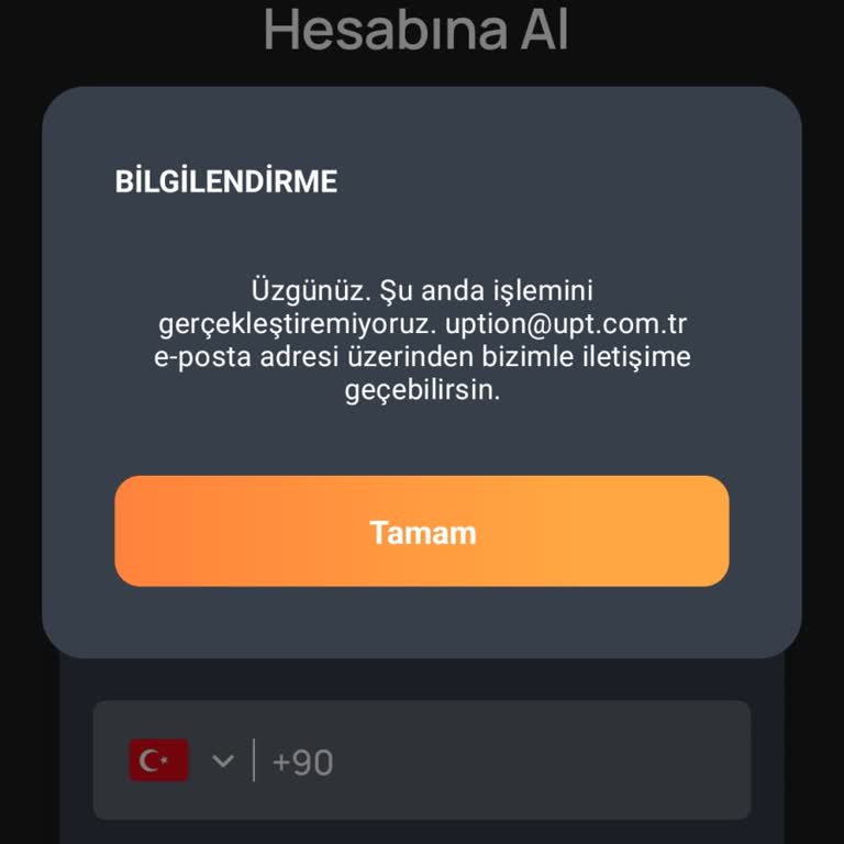 Uption Android Uygulamasında Giriş Yapamama Ve Cevapsız Destek