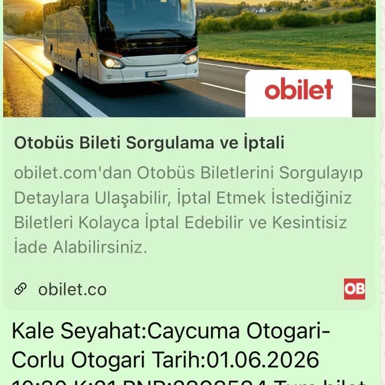 Kale Otobüsünde Muavinin Sert Davranışı Ve Bilet İadesi Talebi