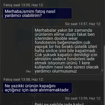 Açık Kapağındaki Estée Lauder Fondöteni İadesi Reddedildi