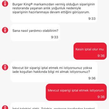 Sipariş İptali İşleminde Sorun Ve Ücret İadesi Talebi