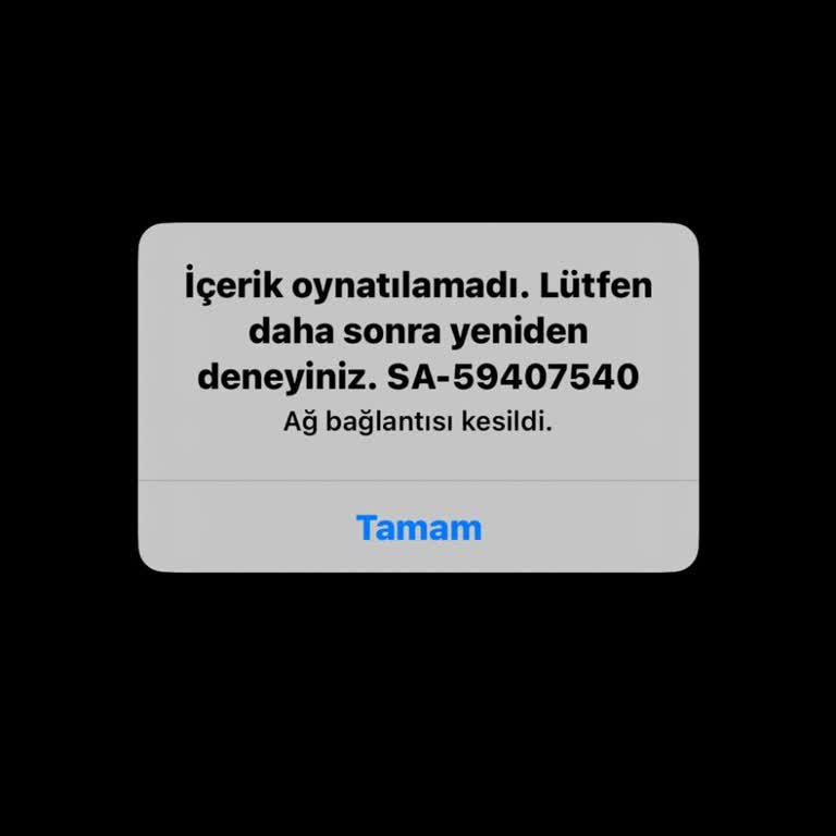 Mobil Cihazlarda Canlı Yayın Kesintiye Uğruyor Ve Sa-59407540 Hatası Çıkıyor