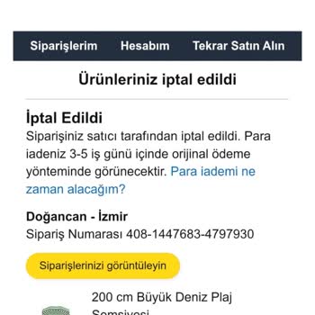 Adres Hatası Nedeniyle Tekrarlanan Sipariş İptali Ve Geri Ödeme Sorunu