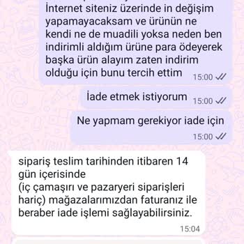 Kapıda Ödeme Farkı İadesi Ve Ürün Değişim Sorunu