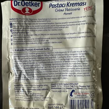 Dr. Oetker Pastacı Kremasında Solucan Benzeri Parçalar Bulundu
