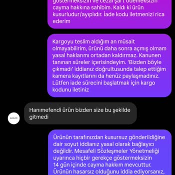 Defolu Ve Beden Uyuşmazlığı Olan Kot Takımda İade Reddi