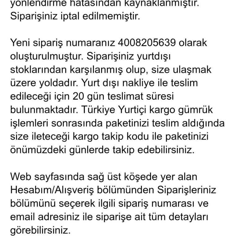 Ürün Gönderilmedi, Sipariş İptal Edildi Ve Ödeme Geri Dönmedi
