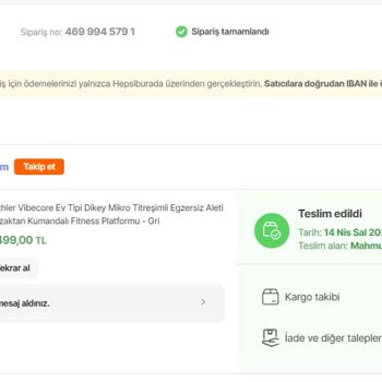 Hepsiburada’da Arızalı Ürün Ve Geciken İade Süreci Şikayeti