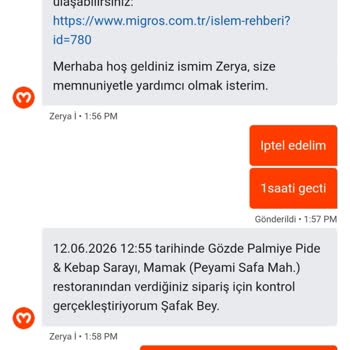 Migros Yemek’te Siparişim Teslim Edilmedi, Ödeme Alındı Ve İptal Edilemiyor