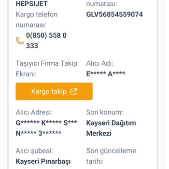 Hepsijet Kargom 7 Gün Boyunca Beklemede, Adres Değişikliği Ve Şube Teslimatı Reddedildi