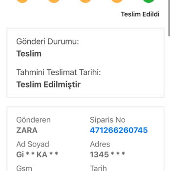 Teslim Edildiği Bildirimi Yanıltıcı: Zara Siparişi Müşteriye Ulaşmadı