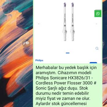 Garanti Altındaki Philips Sonicare Ağız Duşu İçin Yedek Parça Yok