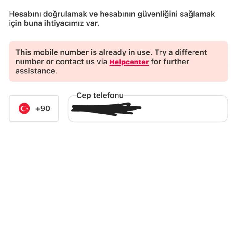 Telefon Numarası Başka Hesapta Kullanılıyor Ve Doğrulama Kodu Sorunu