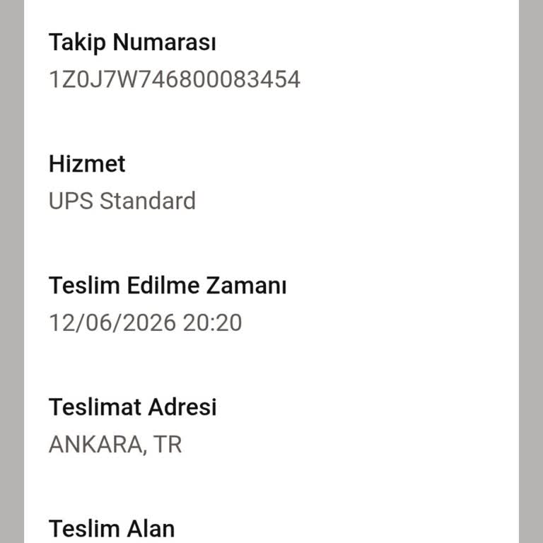 UPS Teslim Edildi Görünen Paketim Elime Ulaşmadı Ve Müşteri Hizmetinden Cevap Gelmedi
