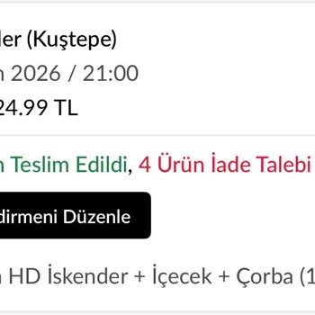 Trendyol Yemek Tekrarlayan Eksik Ürün Ve Otomatik Red Sorunları