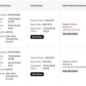 Trendyol Yemek Saç İddiası Nedeniyle Tam İade Ve Sistem Açığı