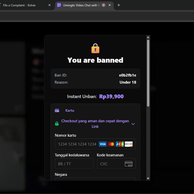 Umingle Asked Me to Pay $10 to Remove an Incorrect Underage Ban