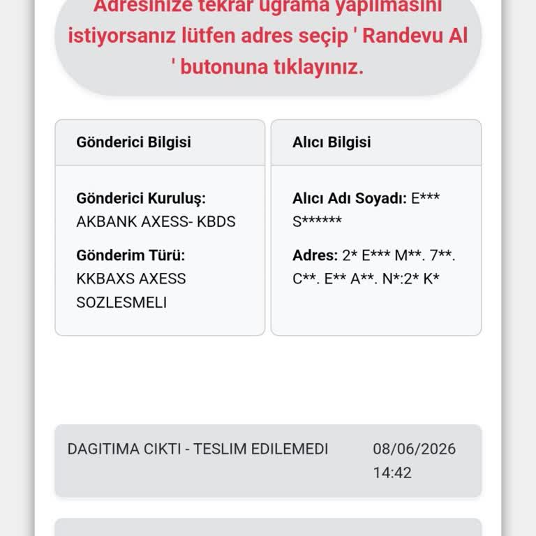 Kredi Kartım Teslim Edilmediği İçin Uzun Süre Mağdur Oldum