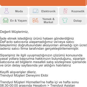 Trendyol İade Sürecinde Hatalı Gönderim Ve Ücret İadesi Yok