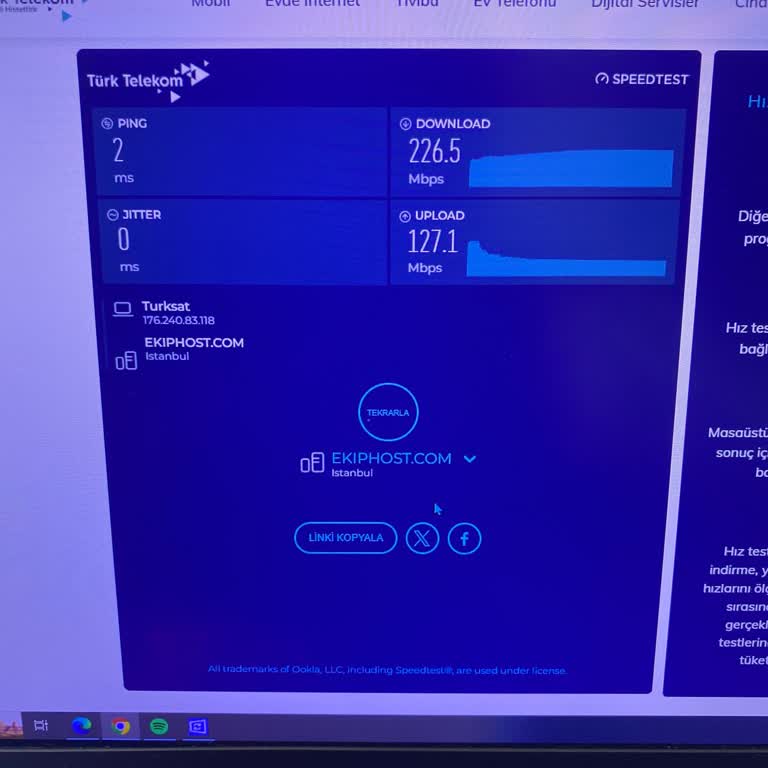 Taahhüt Edilen 1000 Mbps Hızına Ulaşılamıyor Ve Destek Cevapsız