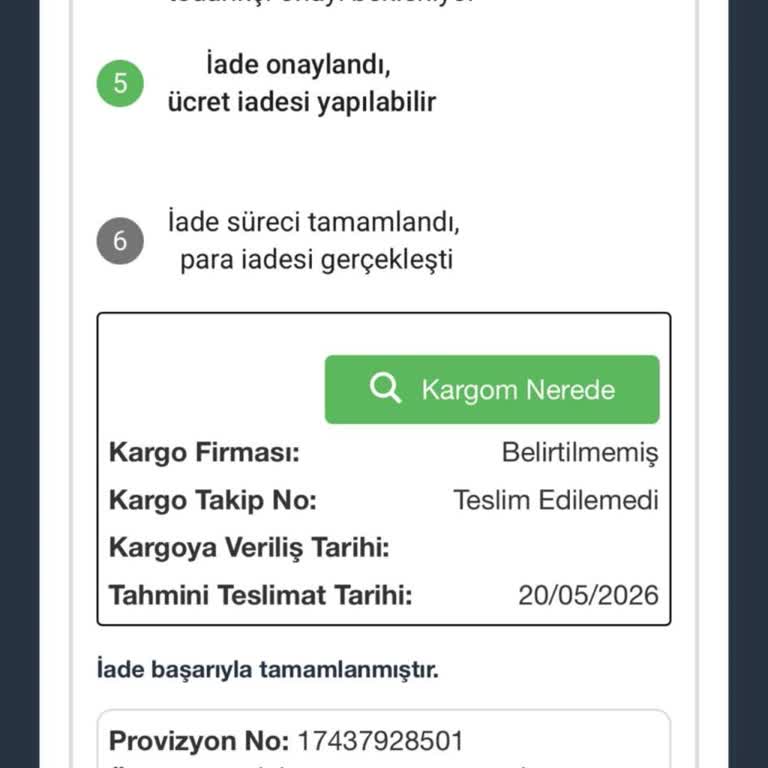 Teslim Edilmeyen Hasarlı Buzdolabı İçin İade Sorunu