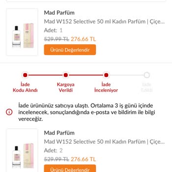 İade Talebinde Yanlış Bilgi Nedeniyle Eksik 553,32 TL Geri Ödeme