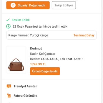 Derimod Omuz Çantası Kısa Sürede Deri Soyulması Ve Deformasyon Şikayeti