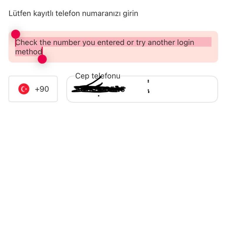 Telefon Numarası Yeni Hesaba Eklenemiyor, Destek Yanıt Vermiyor