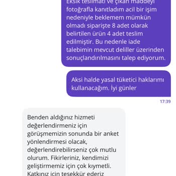 Köfte Siparişinde Kıl Ve Yarım Ürün, İade Sağlanmadı