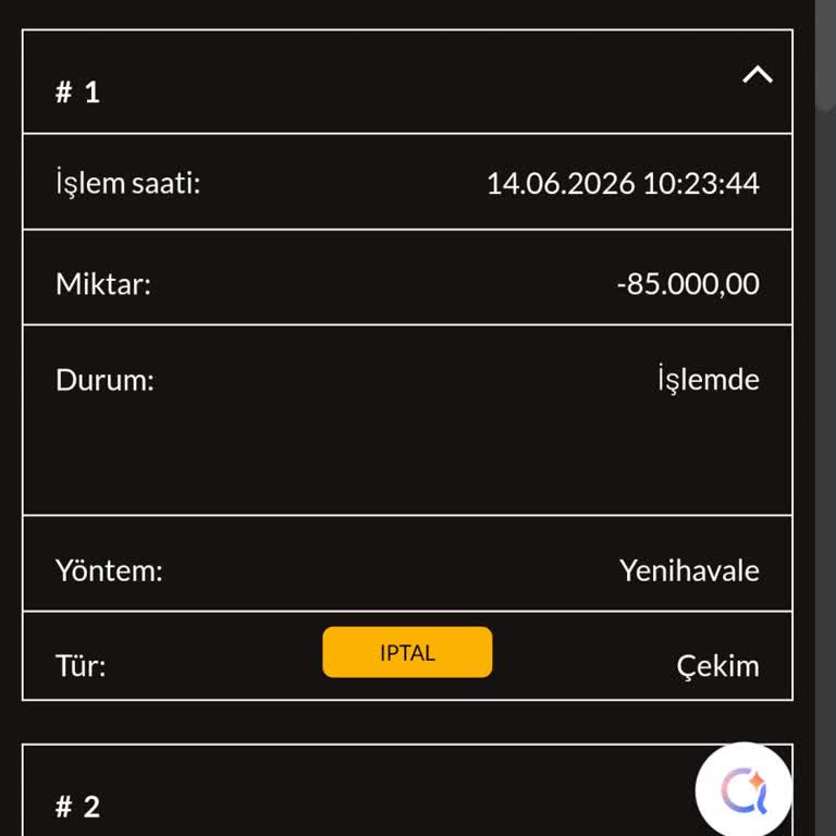 85 Bin TL Çekim İptali Ve Cevapsız Destek Sorunu