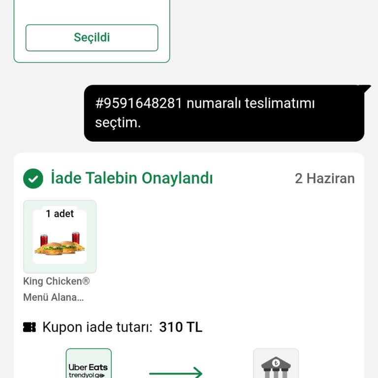 Trendyol GO Yemek’te Yanlış Ve Soğuk Sipariş, 310 TL İade Talebi