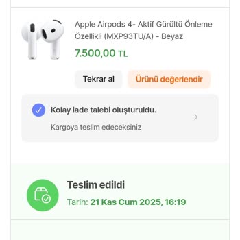 Hepsiburada Orijinal Gibi Gösterilen Airpods Sahte Çıktı Ve 7.500 TL İadesi Talebi