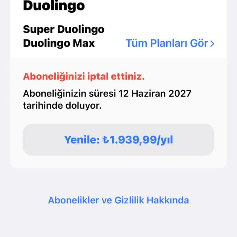 İzin Alınmadan Yıllık Duolingo Aboneliği İçin Ücret Çekilmesi Ve İade Reddi