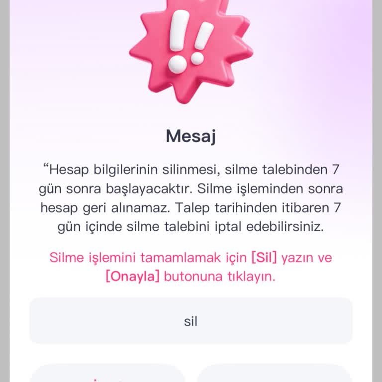 Amar - Sohbet & Gerçek Arkadaş Hesabımı Silmek İstiyorum Ancak Sistem Buna İzin Vermiyor