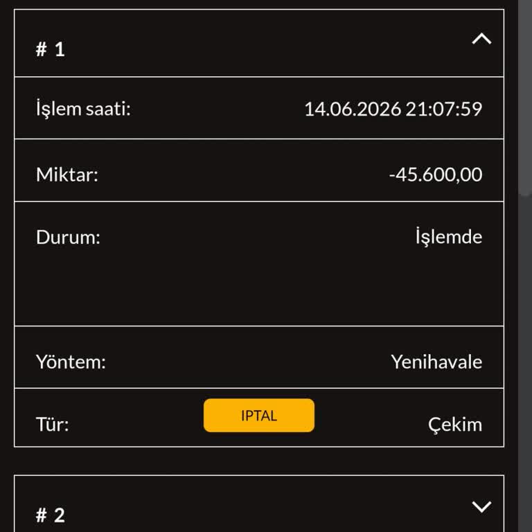 45.600 TL Çekim Talebim Üç Saatte Hesaba Yansımaz, Canlı Destek Ulaşılamıyor