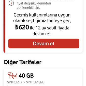 Vodafone İstemediğim Halde Daha Yüksek Bir Pakete Geçirilmek İsteniyorum