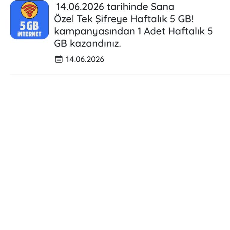 KazandiRio’da Kazandığım 5 GB İnternet Hattıma Tanımlanmadı