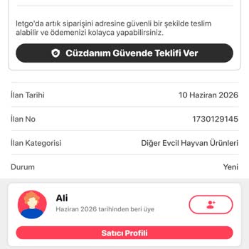 Letgo’da yanıltan Satıcıya 20.000 TL EFT Ve Ürün Gönderilmemesi