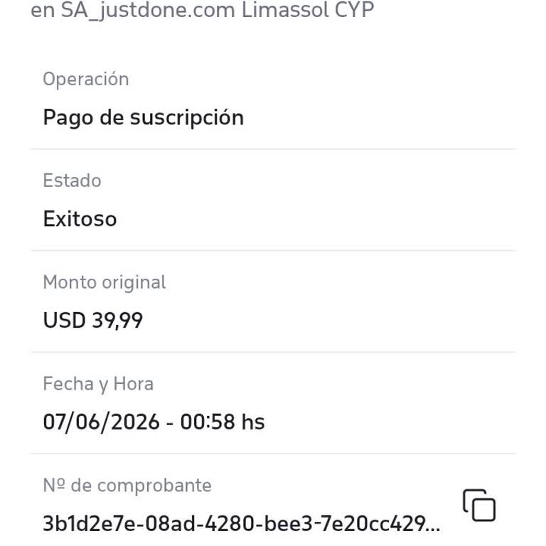 JustDone, Cobro No Autorizado Por Renovación Automática, Pido Reembolso