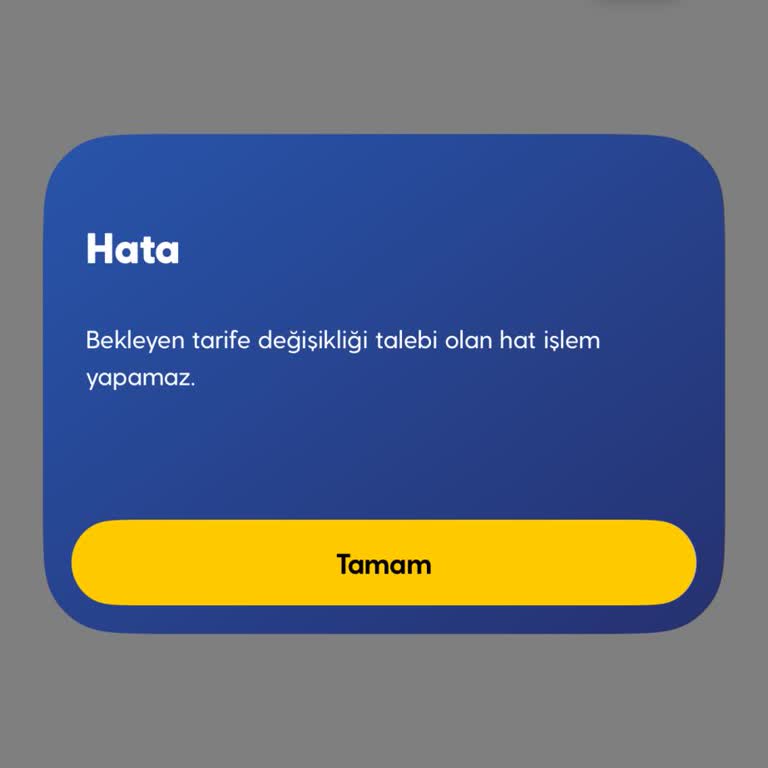 Tarife Değişikliği Uyarısı Hat Devir Başvurusunu Engelliyor
