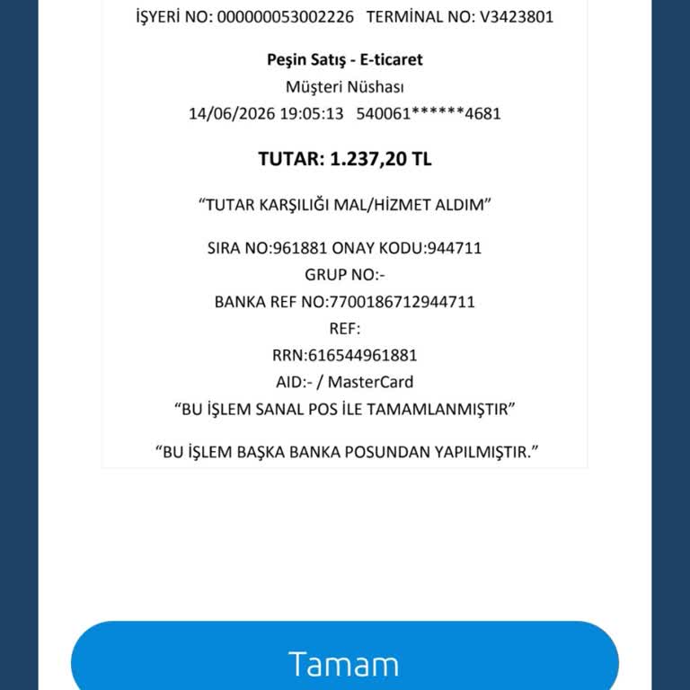Kabasakalonline.com Sitesinde Yetkisiz Kart İşlemi ve 3.737,20 TL Zararımın Tazmini