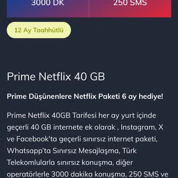 Türk Telekom Yanıltıcı Prime Netflix Paket Fiyatı ve Haksız Fatura Şikayeti