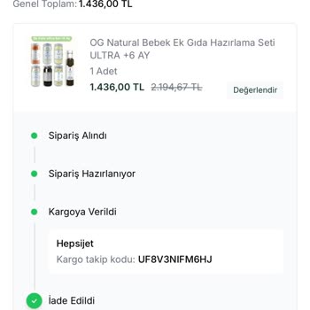 Organibebe Ücret İadesi Hâlâ Banka/Kredi Kartıma Yansımadı