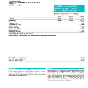 Faturada Haksız Modem Ücreti Ve İade Talebi