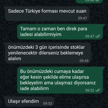 Stok Yok Duyuruldu, İade Reddedildi Ve Siyah Ürün Gönderildi