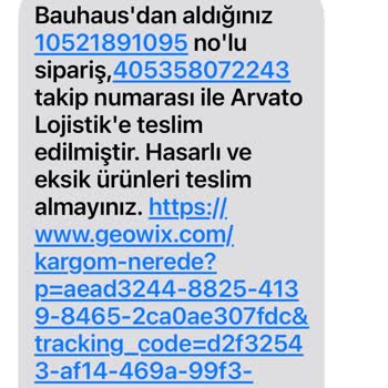 Teslim Edilmeyen Bauhaus Siparişi Ve Şikayetvar’da Metin Kaybı