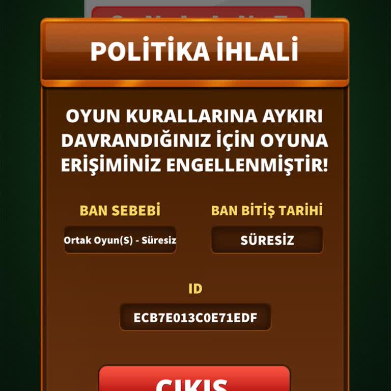 Uyarısız Süresiz Ban Kararı Ve Kaldırılması Talebi