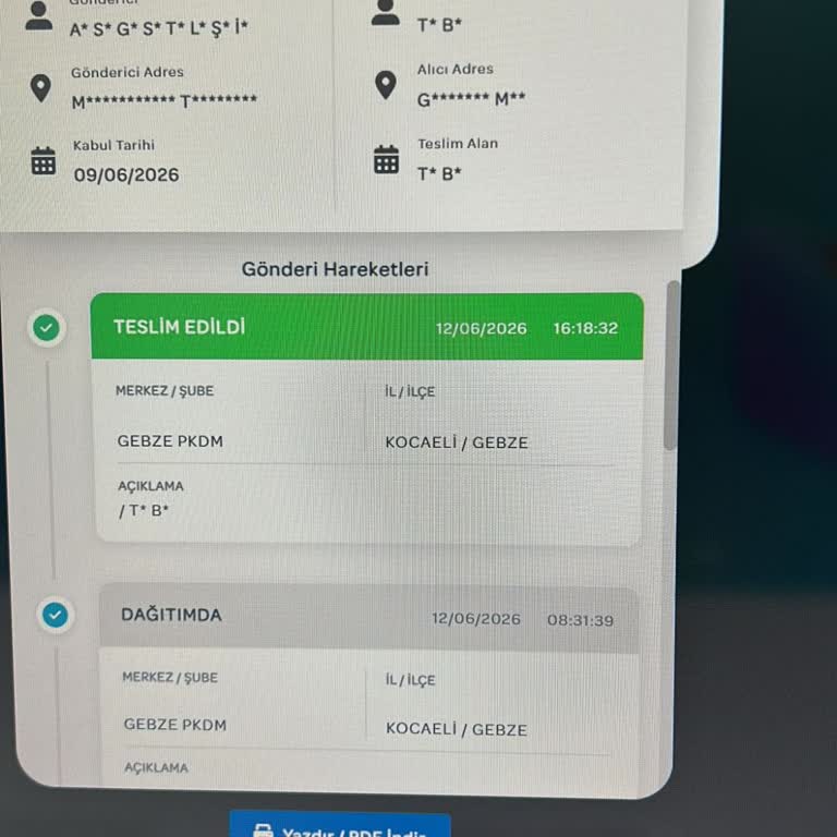 Teslim Edildi Gösteren Kargo Adrese Ulaşmadı